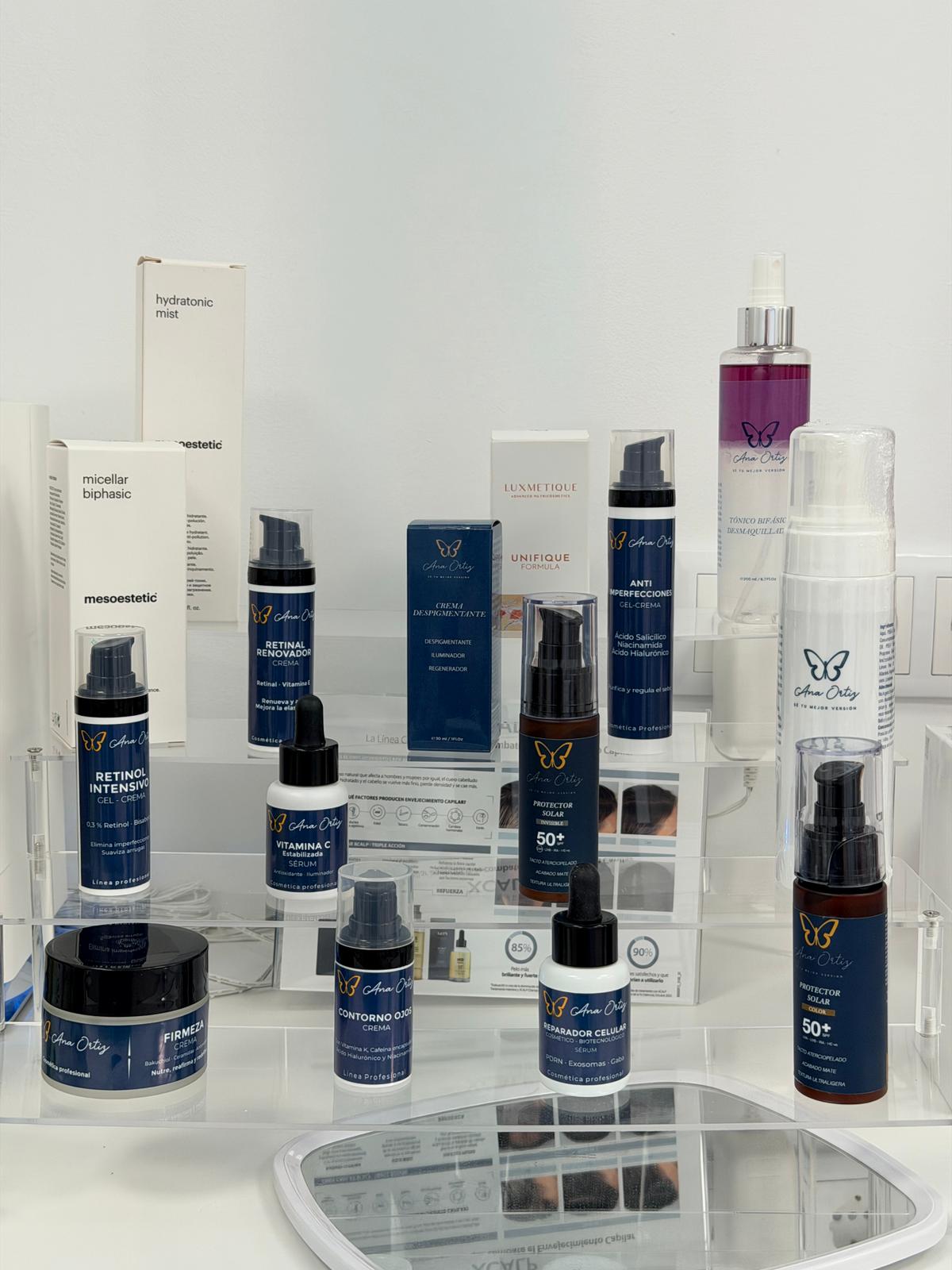 Línea de cosmética profesional Ana Ortiz: sérums, cremas y protectores solares